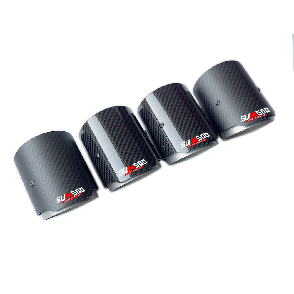 Nuevo producto adecuado para BMW M2M3M4 tubo de escape del coche modificación fibra de carbono cola garganta AK boca de la cola suministro directo de fábrica