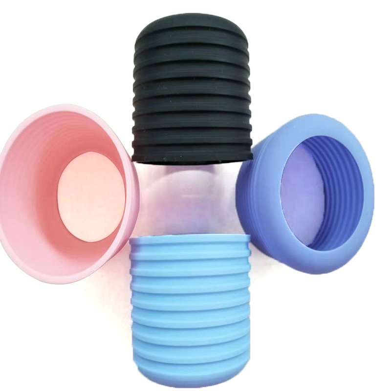 厂家加工奶瓶保温套 玻璃杯隔热套可加印logo耐高温硅胶杯套