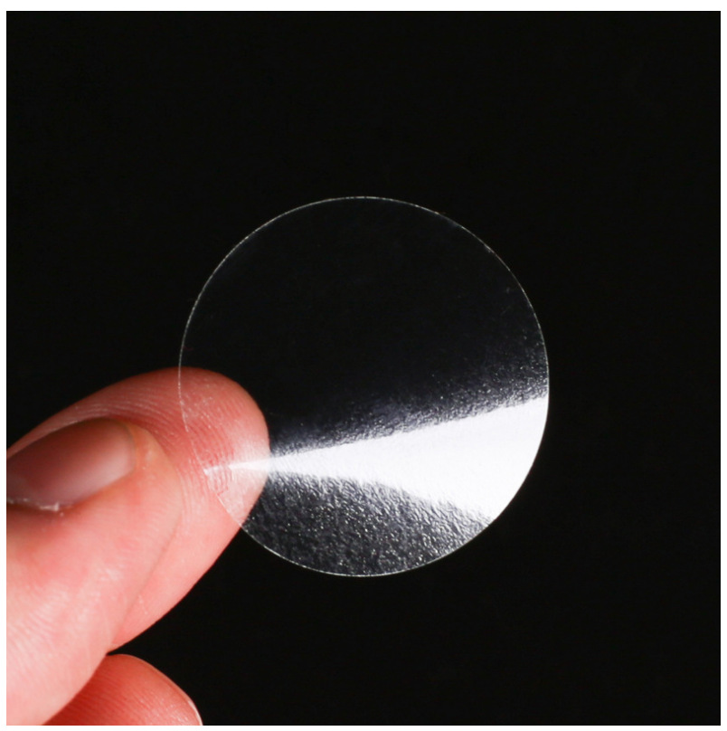 可移透明不干胶圆形 封口贴 厂家批发透明不干胶彩色贴纸烫金标签