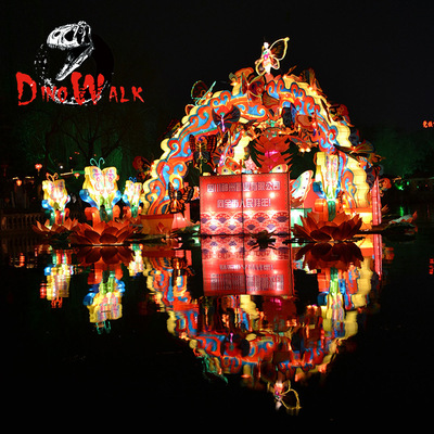 自贡灯会灯展制作厂家花灯灯光秀设计策划制作古镇城墙创意灯组|ru