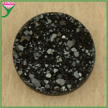 批发价格 原石镀彩玛瑙晶簇黑晶牙 圆形平底黑色爪镶晶簇手链手镯