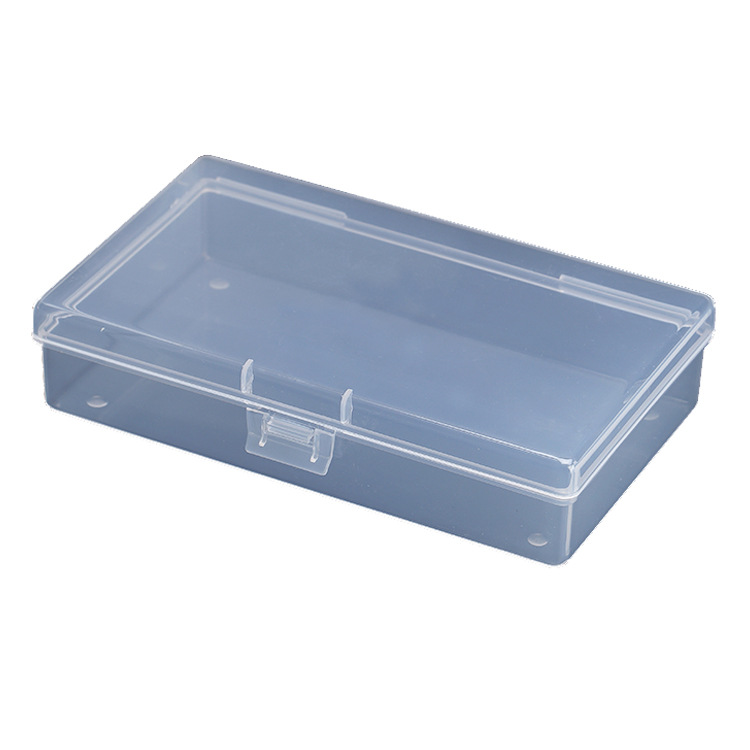 Caja de plástico rectangular pequeña caja mediana caja transparente caja de almacenamiento de herramientas con tapa caja de piezas caja de almacenamiento pp C132