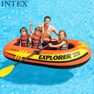 INTEX��ɫ̽�U�����˳�⴬���˴�Ƥ��ͧ�Ӻ���˴��ʹ������