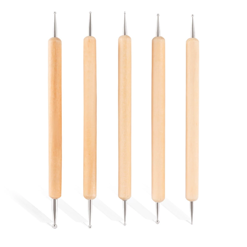 Журнал стержень ручка для ногтей 5 шт. Костюм вдавливание точка цветок игла горошек крючок цветок точка дрель ручка рулон бумага инструменты для ногтей оптом