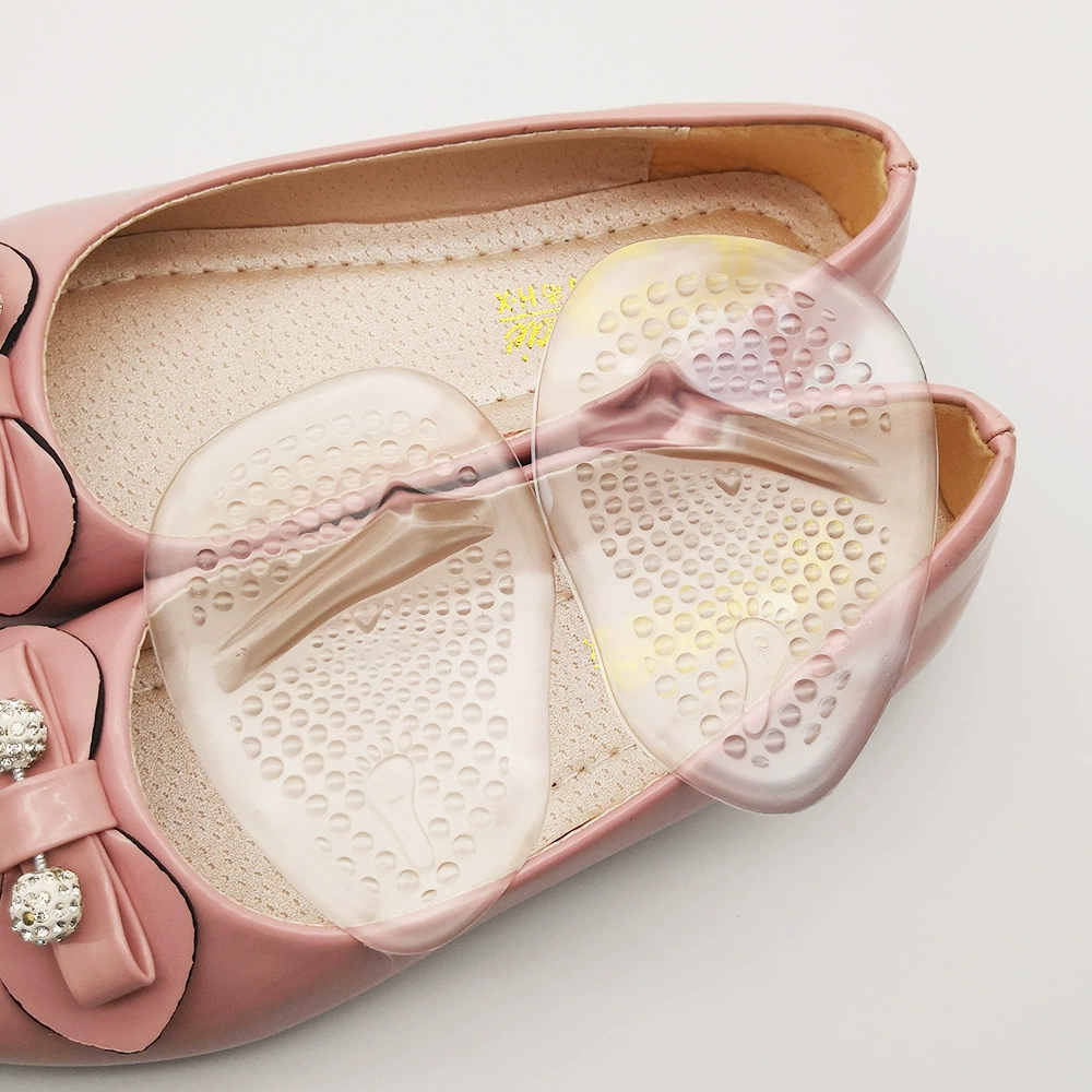 Передняя подушка для ладони, силиконовая Нескользящая Массажная Передняя половинная подушка, утолщенная силиконовая Спортивная амортизирующая обувь на высоком каблуке, гелевая подошва, подушка половинного размера