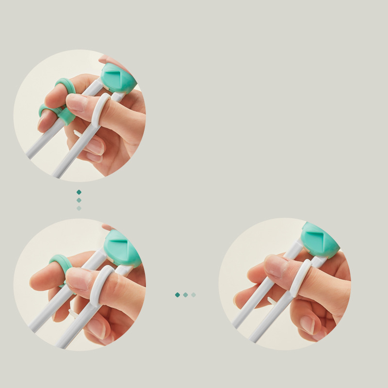 Niños aprenden palillos de entrenamiento palillos domésticos un conjunto de cubiertos cucharas de tenedor para niños practicar palillos artefactos de comida para niños