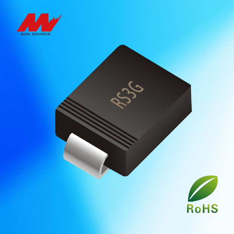 贴片二极管 快恢复二极管RS3G 3A 400V SMC/DO-214AB丝印RS3G