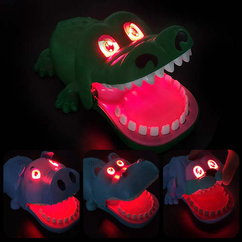 Net celebrity's same style tooth-biting finger-biting shark crocodile trick party street stall supply decompression toy