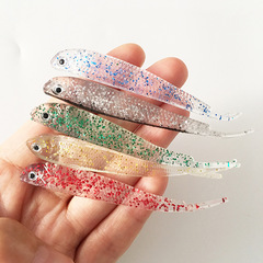 批發3D仿真路亞魚餌 5個顏色7.5cm/2g魚形 仿生路亞開叉尾軟餌