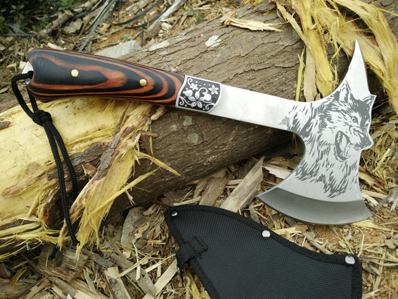 户外斧头狼头斧头斧子消防伐木园林军工斧战狼斧头F713