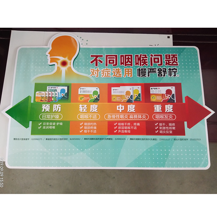 厂家直销药店展示牌 保健品药品商店产品促销广告塑料展示牌