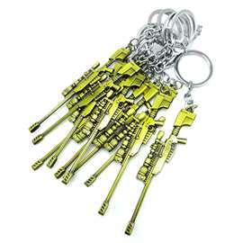 游戏机枪模型钥匙扣 钥匙扣挂件饰品模型合金钥匙扣