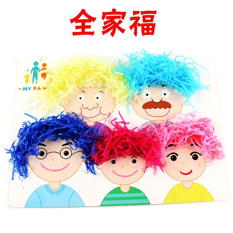 Mother's Day Children's DIY Craft Kit for Mom and Dad's Hairstyles, Creative Educational Homemade Toy Gift for Parent-Child Interaction