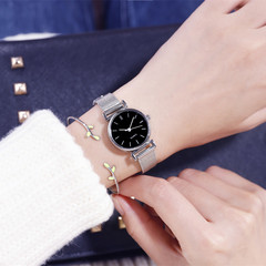 Fashionable Small Net Strap Sister-in-law Watch for Girls, Student Style, Korean Version, Fresh and Minimalist, Elegant, High School Students