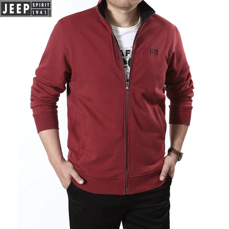 JEEP SPIRIT Jacket, мужская куртка, кардиган с воротником-стойкой, мужская верхняя куртка, свитер, мужская куртка 9002