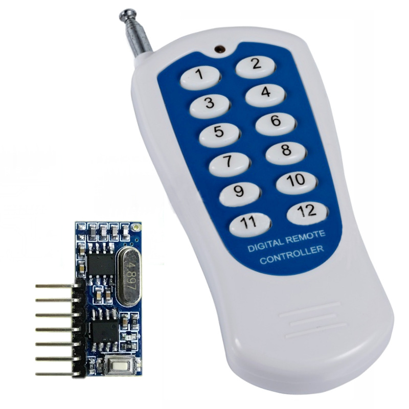 12键遥控器&解码模块 十二键学习码大功率舞台灯遥控 433MHZ