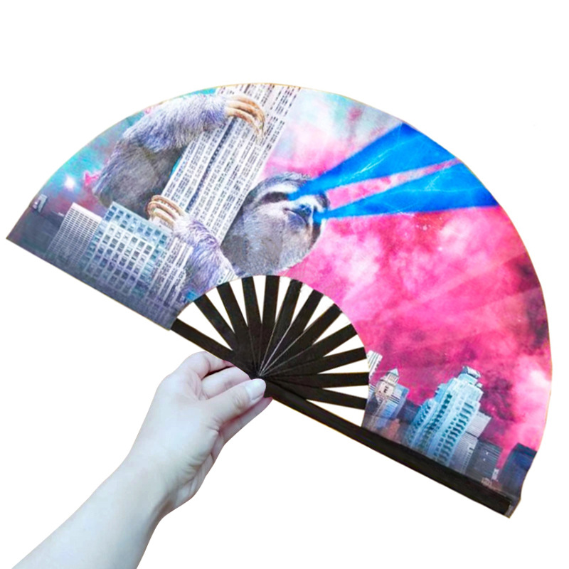 Suministro transfronterizo Conjunto de 50 piezas de Kung Fu ventilador plegable publicidad Kung Fu fan orgullo ventilador de gran tamaño ventilador de sonido