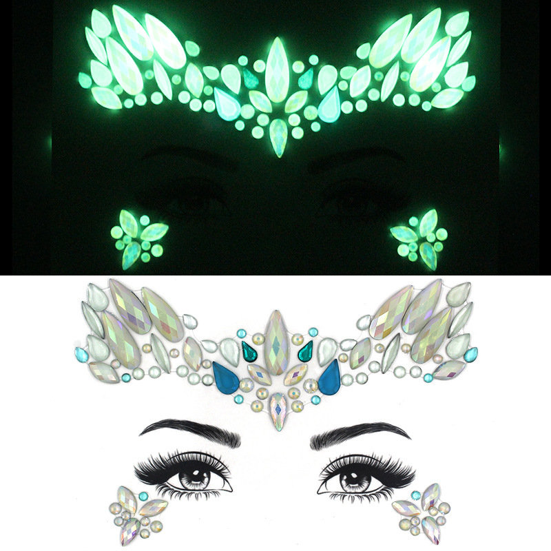 New Halloween Luminous Ghost Festival Face Sticker Diamond EDM Chest Sticker Diamond Crystal Eyebrow Sticker Diamond Luminous Face Sticker New Halloween Luminous Ghost Festival Face Sticker Diamond EDM Chest Sticker Diamond Crystal Eyebrow Sticker Diamond Luminous Face Sticker