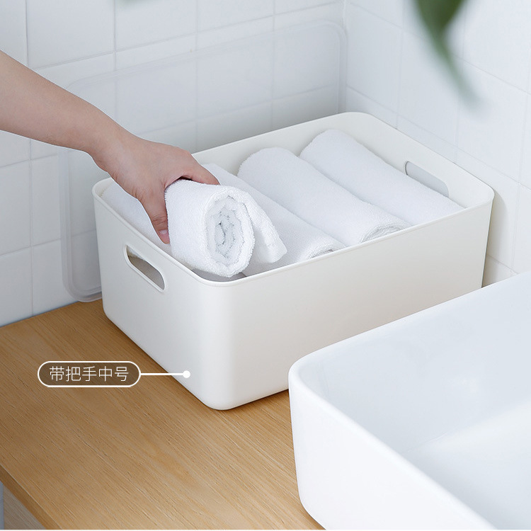 デスクトップ収納ボックス浴室キッチン収納バスケットプラスチックスナック収納ボックスネットレッド化粧品整理ボックス