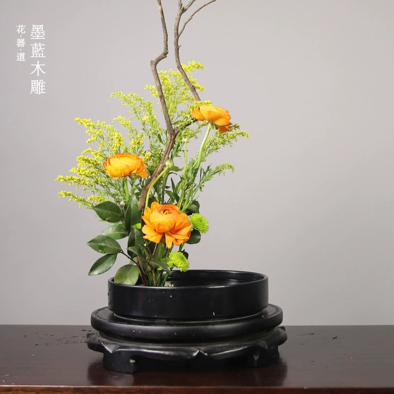 Бонсай деревянная основа поворотный стол Крытый балкон горшечные растения основа из цельного дерева настольная ваза украшения цветочный стол оптом