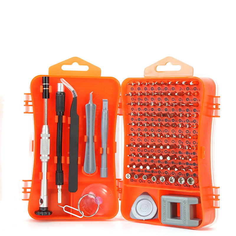 Nuevo 108-en-1 de aleación de aluminio de alta calidad manejar teléfono móvil reloj de reparación multiusos y conjunto de combinación de desmontaje