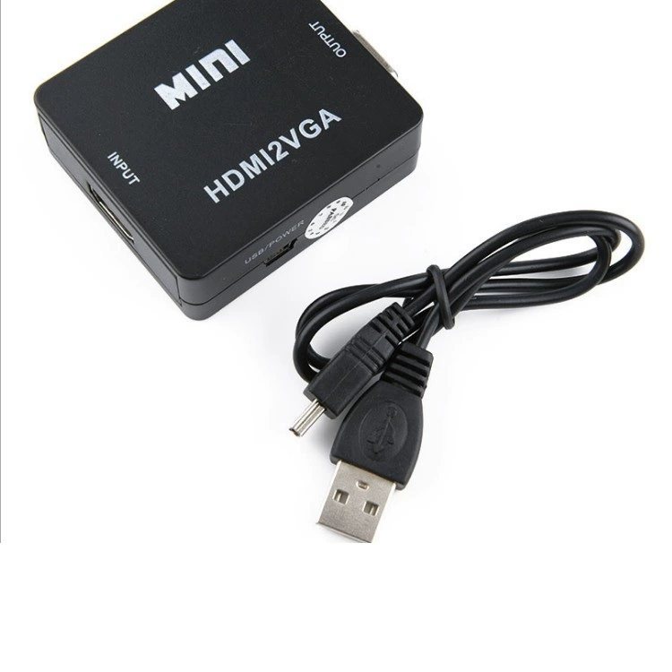 HDMI 转 VGA 转换器 带音频 HDMI2VGA 1080p 视频转换