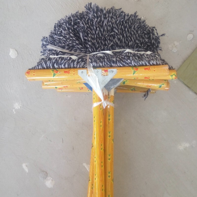 Wholesale wooden pole cotton mop flat mop household cleaning supplies 10 yuan store daily necessities stall supply