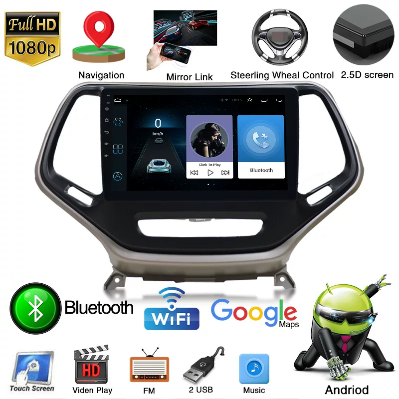 Подходит к JEEP Jeep Free Light Navigator Smart Android Большой экран Задняя камера Все в одном зарубежная версия