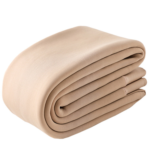 Women's Thick Warm Leggings for Autumn/Winter, Black Skin Tone with Heel-Grasping Design, Thin Fleece Leggings for Spring/Summer