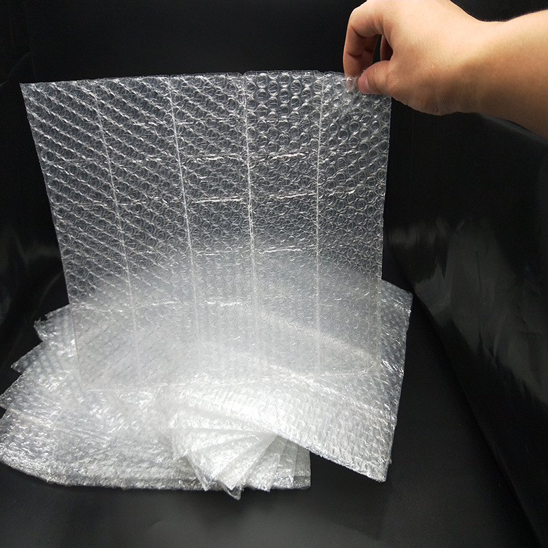 厂家批发气泡连体袋 加厚手表打包连排气泡袋五金配件连体格子袋
