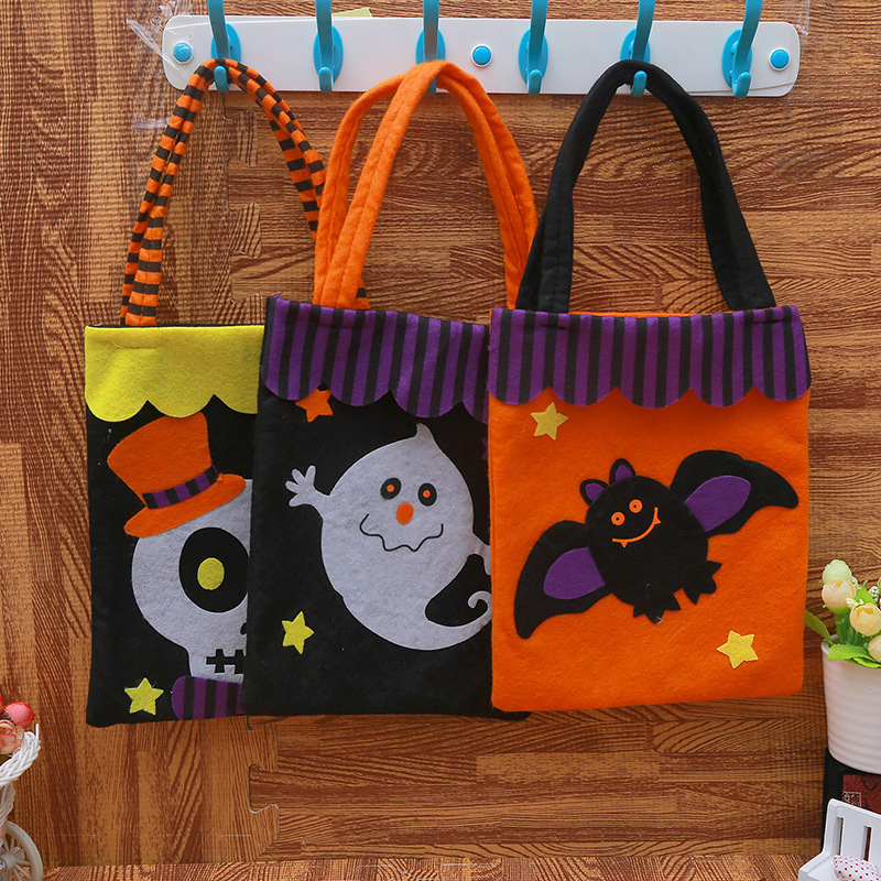 Halloween bolso no tejido bolso de caramelo fantasma Festival de calabaza bolsa Decoración Accesorios bolsa de regalo al por mayor