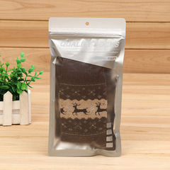 Wholesale men's and women's matte sanding socks packaging bag self-sealing bag men and women's boat socks zipper seal bag