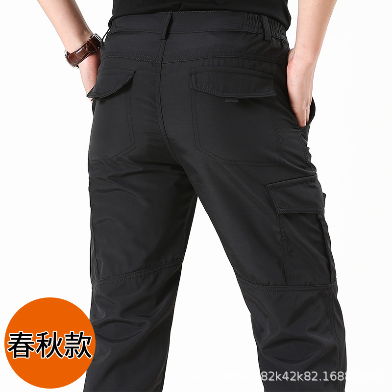2021 nuevos pantalones de secado rápido al aire libre para hombres delgados más tamaño overoles multibolsillos sueltos pantalones casuales para hombres