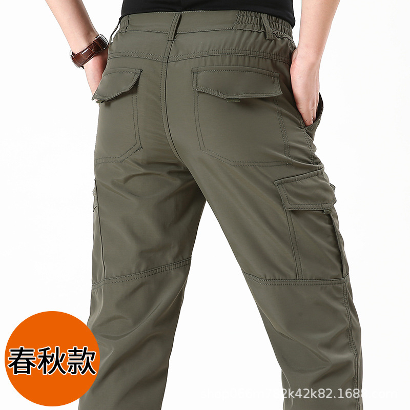 2021 nuevos pantalones de secado rápido al aire libre para hombres delgados más tamaño overoles multibolsillos sueltos pantalones casuales para hombres