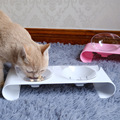新品猫碗保护颈椎15°度斜口碗亚马逊爆款猫咪宠物双碗厂家直销