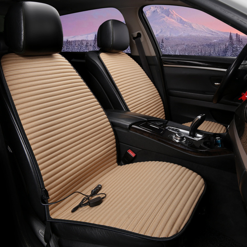 Cuscino riscaldato elettrico invernale per auto, sedile singolo da 12 V_voghion.com