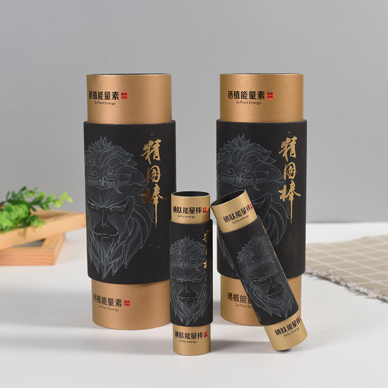 专业牛皮纸圆筒包装 礼物包装圆筒定 做保健品包装纸罐定 制