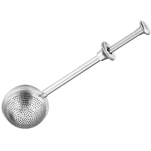 Simple 304 stainless steel telescopic syringe tea ball tea filter seasoning ball tea leak press tea maker