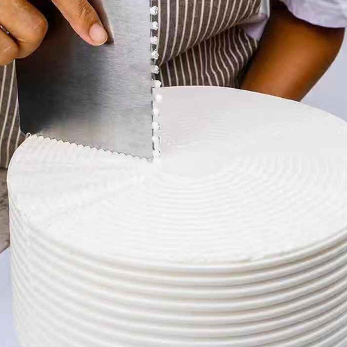 Baking tools stainless steel polygonal serrated scraper DIY cake cream spatula 6-piece set