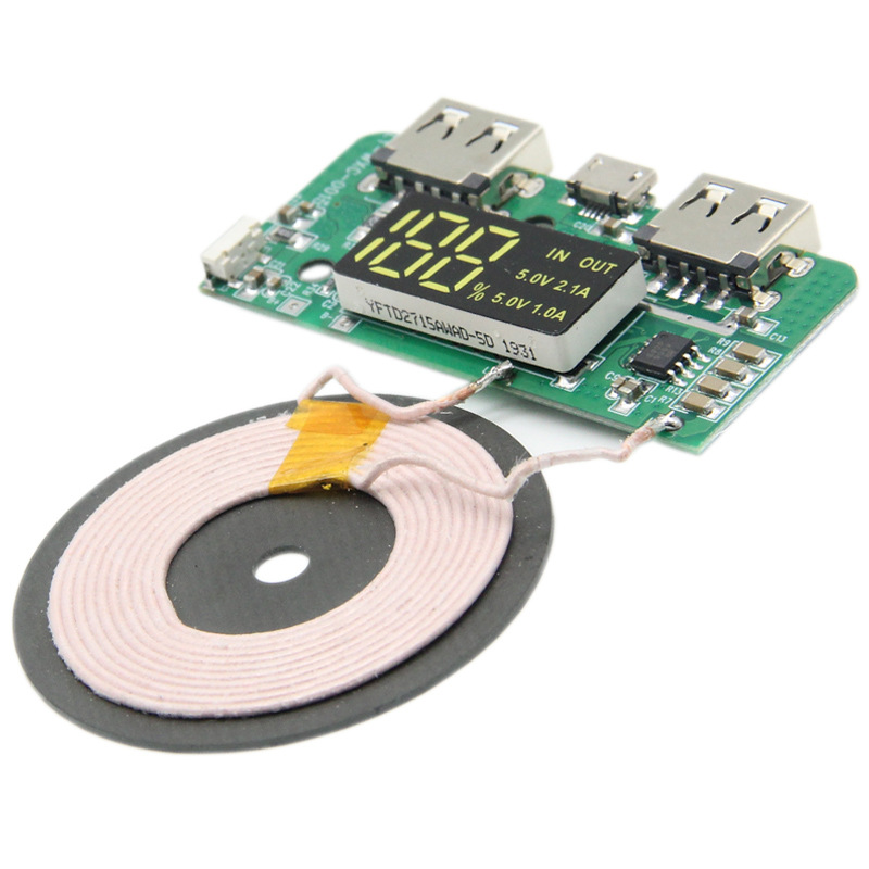 15W快充三合一时钟无线充方案开发设计 无线充PCBA板带时钟