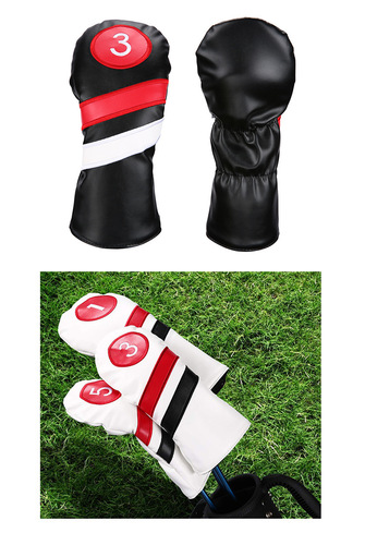 PU golf club cover plush wooden club cover dustproof and waterproof club head protective cover factory wholesale can be shipped in one piece