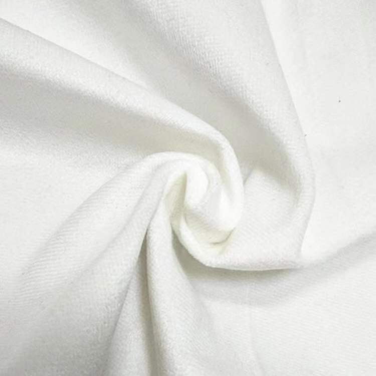 数码印花底布1毛1.5毛白色天鹅绒水晶超柔半漂玩具内衬面料植绒布