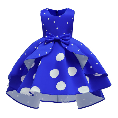 New children's skirt ins cross-border girl's dress girl's printed retro princess dress small and medium-sized children's dress skirt wholesale
