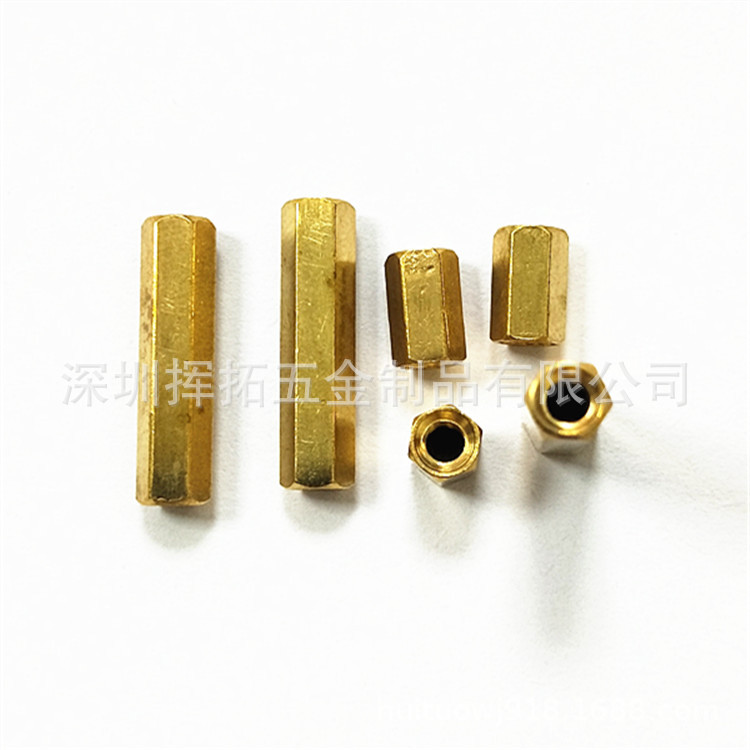 厂家直销 六角螺母 六角内牙螺母 导电铜柱