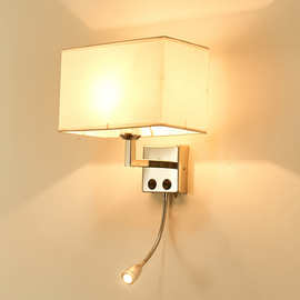 简约现代酒店工程床头旋转LED壁灯创意卧室阅读壁灯书房护眼灯具