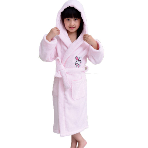Children's cotton bathrobe for boys and girls