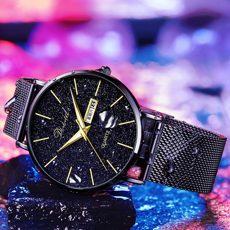 Diz Star Watch Men's Youth Student Trendy Waterproof Luminous Ultra-thin Mechanical TikTok Internet Popular Men's Watch