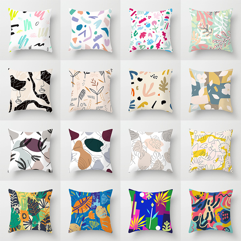 New abstract painting pillow cover Matisse series Pillow sofa car cushion pillow cover wholesale