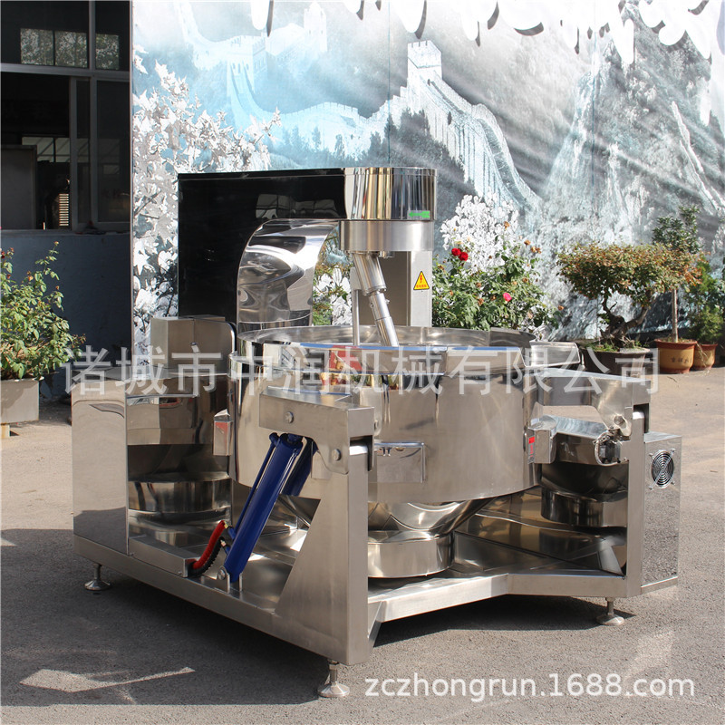 全自动燃气加热炒酱锅 酱料搅拌罐 不锈钢材质炒酱锅