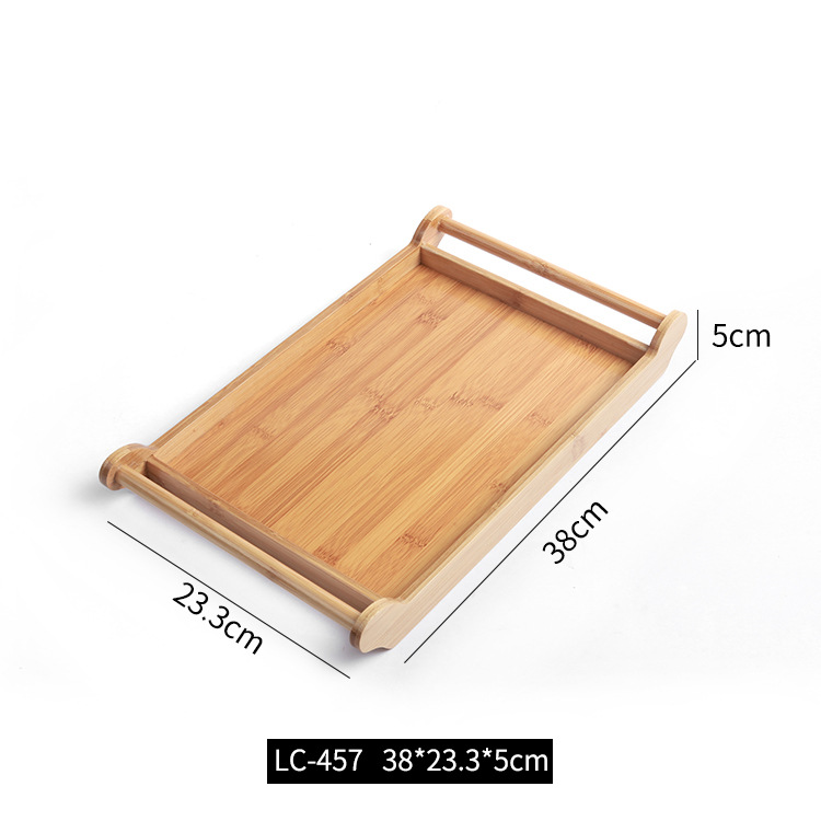 De estilo japonés engrosada bandeja de bambú bandeja de té simple hogar taza de té bandeja de hotel restaurante bandeja de bambú plato vajilla